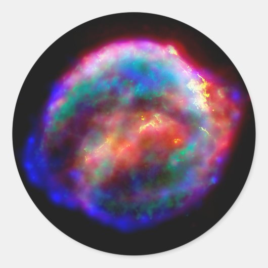 Kepler's Supernova Remnant NASA Hubble Space Photo Ronde Sticker (Voorkant)