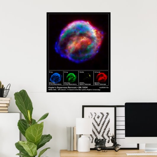 Kepler's Supernova Remnant - SN 1604 Poster (Thuiskantoor)