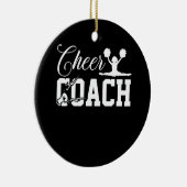 Ker coach Cheerleader met Megaphone Keramisch Ornament (Rechts)