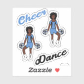 Ker Dance Pom Stickers (Periwinkle Black) (Vel)