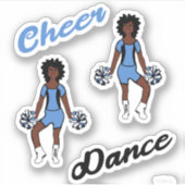 Ker Dance Pom Stickers (Periwinkle Black) (Voorkant)