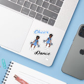 Ker Dance Pom Stickers (Periwinkle Black) (Laptop met iPhone)