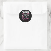 Ker is een houding met een boe Cheerleader Ronde Sticker (Tas)