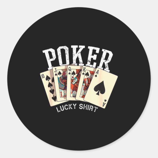 Ker Lucky Shirt Ker Player Gambling Funny Ker  Ronde Sticker (Voorkant)