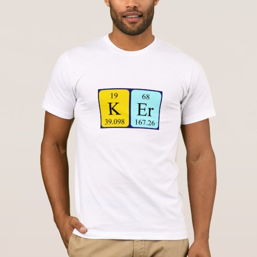 Ker periodiek lijstnaam shirt (Voorkant)