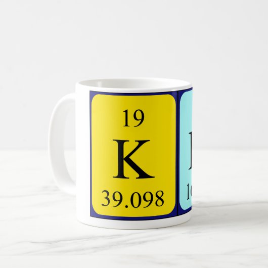 Ker periodieke lijstnaam mok (Voorkant links)