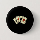 Ker Player Texas Holdem - Card Game Ker Ronde Button 5,7 Cm (Voorkant)