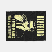 Ker Player Texas Hold'em Night - Bluffing Funny Ke Fleece Deken (Voorkant (Horizontaal))