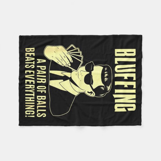 Ker Player Texas Hold'em Night - Bluffing Funny Ke Fleece Deken (Voorkant (Horizontaal))