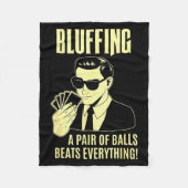 Ker Player Texas Hold'em Night - Bluffing Funny Ke Fleece Deken (Voorkant)