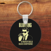 Ker Player Texas Hold'em Night - Bluffing Funny Ke Sleutelhanger (Voorkant)