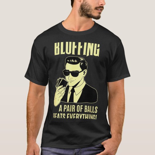 Ker Player Texas Hold'em Night - Bluffing Funny Ke T-shirt (Voorkant)