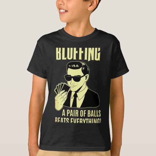 Ker Player Texas Hold'em Night - Bluffing Funny Ke T-shirt (Voorkant)