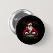 Ker Santa Ker Player Ugly Christmas Sweater Men Wo Ronde Button 5,7 Cm (Voorkant /achterkant)