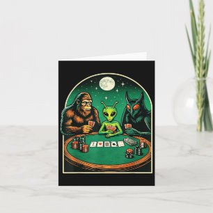 Ker Shirt Mannen Vrouwen Bigfoot Alien Mothman Spe Kaart