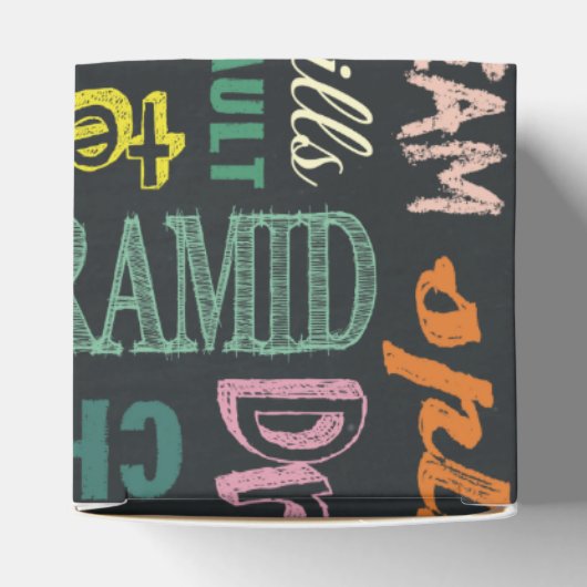 Ker-termen op het alkbord bedankdoosjes (Bovenkant)