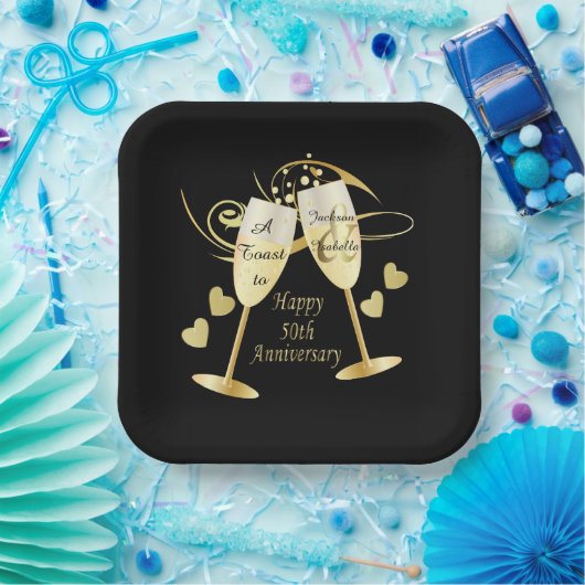 Ker tot 50 jaar Jubileum Papieren Bordje (Feest)