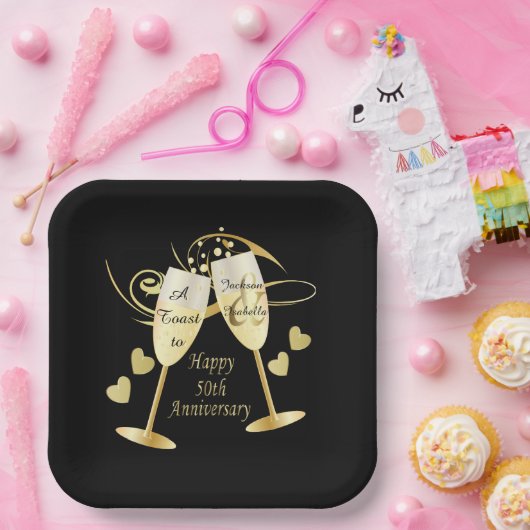 Ker tot 50 jaar Jubileum Papieren Bordje (Feest)