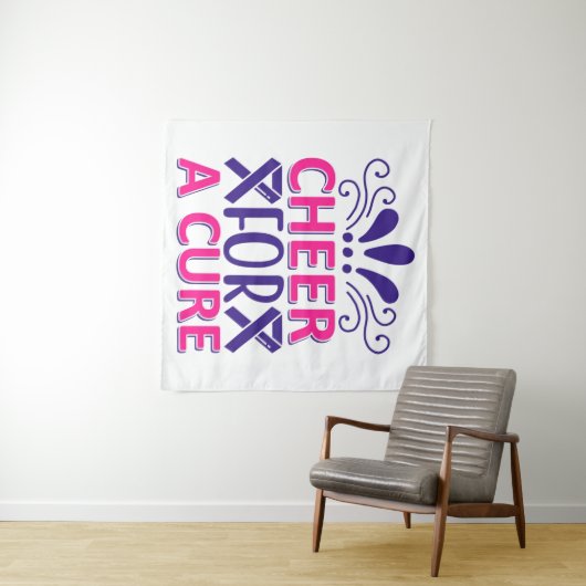 Ker voor een zuiver roze en Paars Wandkleed (In Situ (horizontaal))