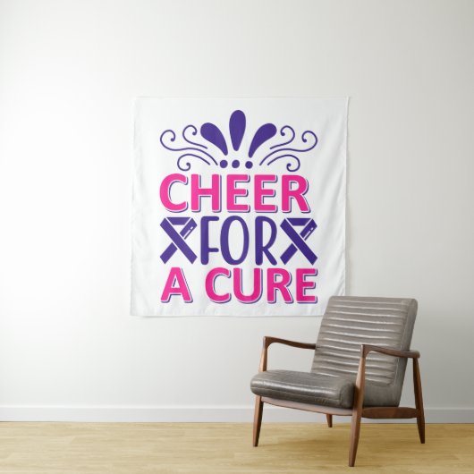 Ker voor een zuiver roze en Paars Wandkleed (In situ)