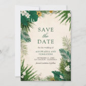Kerala Backwaters Huisboot Zuid-Indiase Trouwdag Save The Date (Voorkant)
