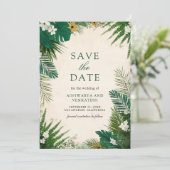 Kerala Backwaters Huisboot Zuid-Indiase Trouwdag Save The Date (Staand voorkant)