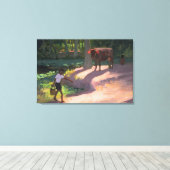 Kerala Backwaters India 1996 Canvas Afdruk (Insitu (Houten vloer))