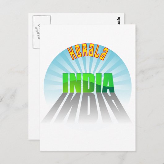 Kerala Briefkaart (Voorkant / Achterkant)