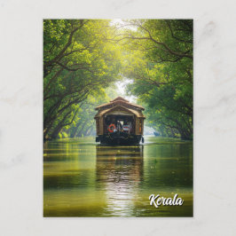 Kerala Houseboat India Briefkaart