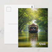 Kerala Huisboot India Briefkaart (Voorkant / Achterkant)