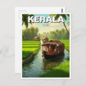 Kerala India Briefkaart (Voorkant / Achterkant)