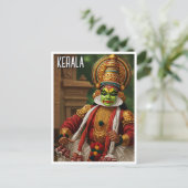 Kerala India Kathakali Performer Travel Briefkaart (Staand voorkant)