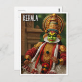 Kerala India Kathakali Performer Travel Briefkaart (Voorkant / Achterkant)