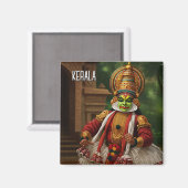 Kerala India Kathakali Performer Travel Magneet (Voorkant / Achterkant)