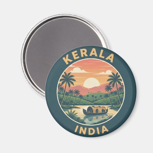 Kerala India Magneet (Voorkant / Achterkant)