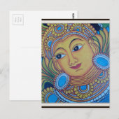 KERALA (INDIA)  MURAL BRIEFKAART (Voorkant / Achterkant)
