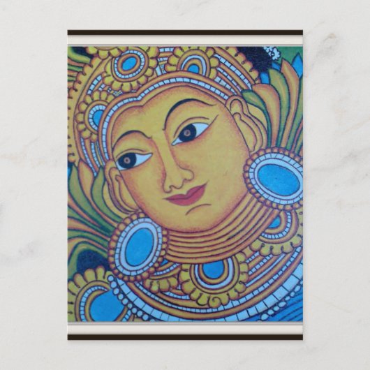 KERALA (INDIA)  MURAL BRIEFKAART (Voorkant)