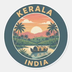 Kerala India Ronde Sticker