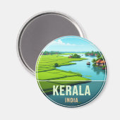 Kerala India Sunset Magneet (Voorkant / Achterkant)