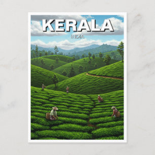 Kerala India Tea Plantation Briefkaart