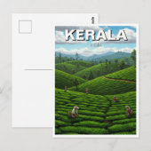 Kerala India Tea Plantation Briefkaart (Voorkant / Achterkant)