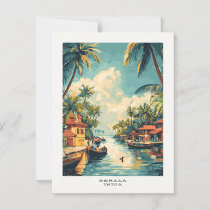 Kerala India Travel Briefkaart
