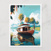 Kerala India Travel  illustratie Briefkaart (Voorkant)