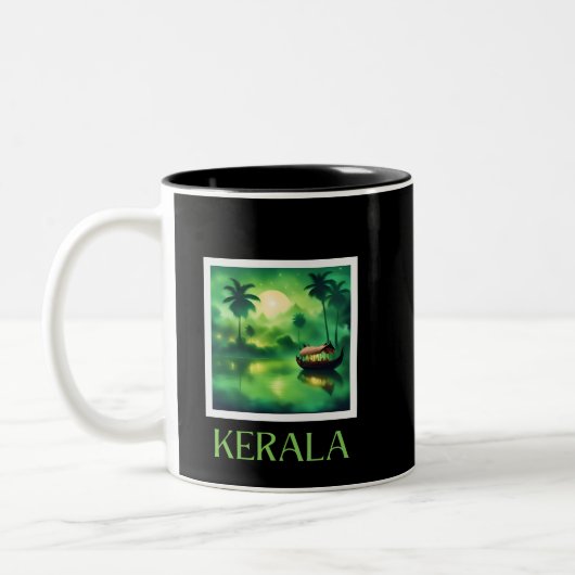 Kerala India Tweekleurige Koffiemok (Links)
