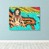 Kerala muurschildering, print op doek (Insitu (Houten vloer))