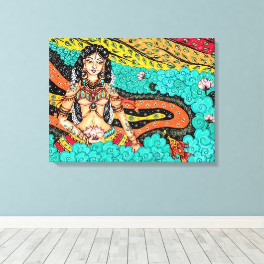 Kerala muurschildering, print op doek (Insitu (Houten vloer))