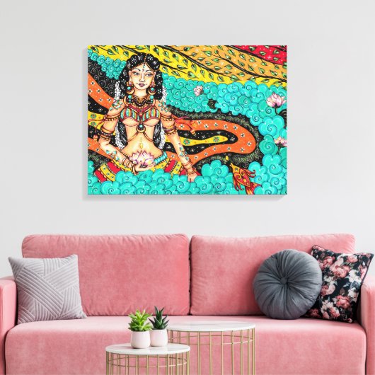 Kerala muurschildering, print op doek (Insitu (Woonkamer))