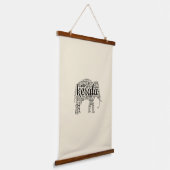 Kerala-olifant Hangend Wandkleed (Gebogen)