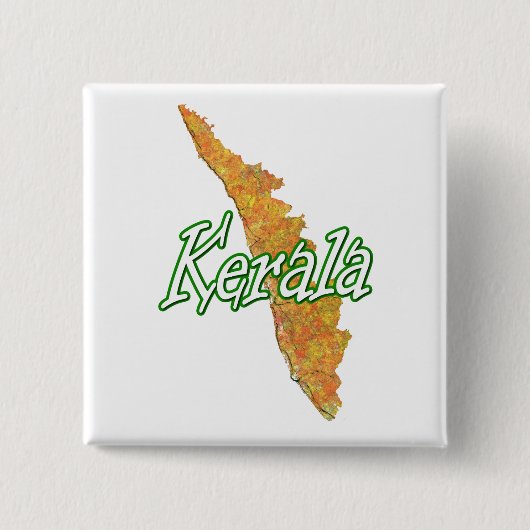 Kerala Vierkante Button 5,1 Cm (Voorkant)