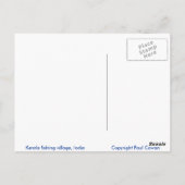 Kerala vissersdorp briefkaart (Achterkant)